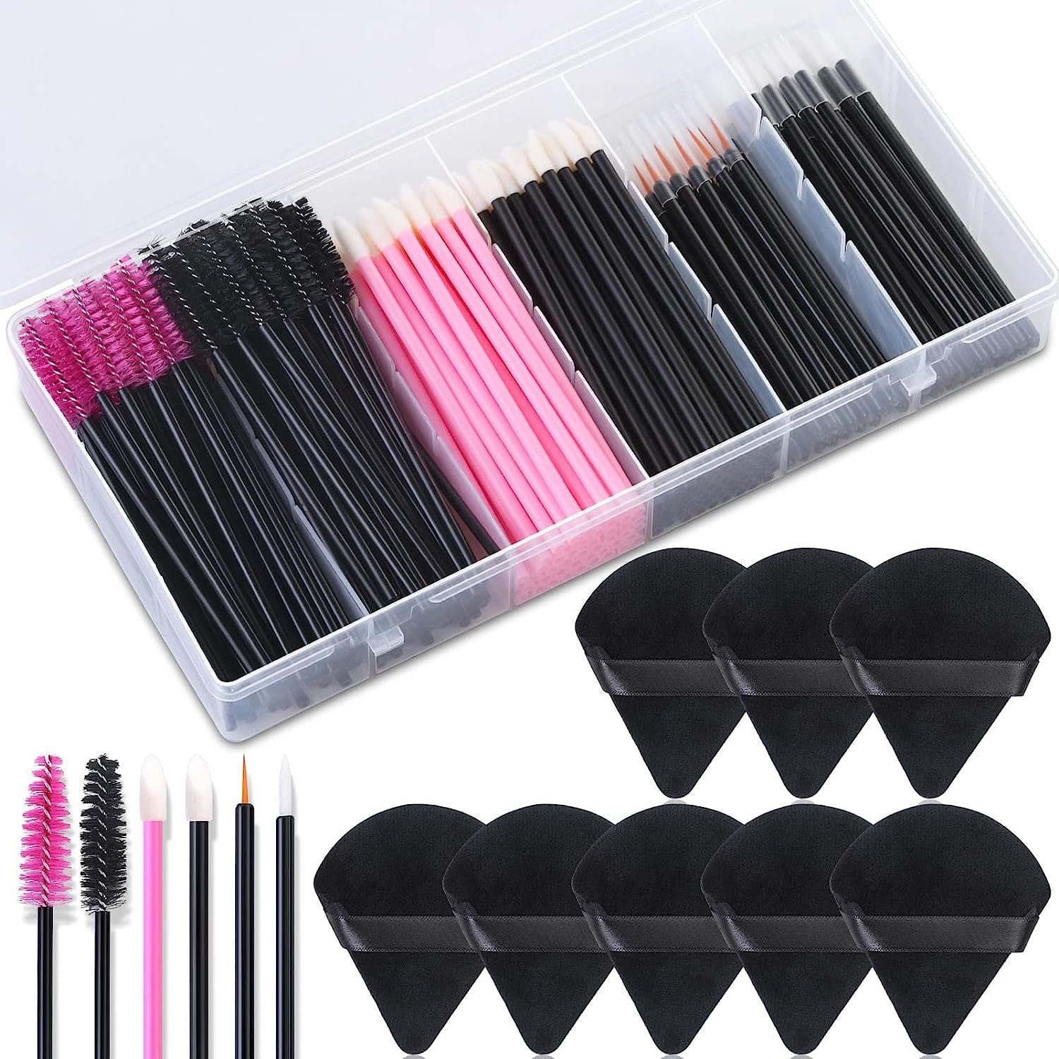 Professional Disposable Makeup Brush Set – 260PCS Eyelash, Lip & Eyeliner Kit