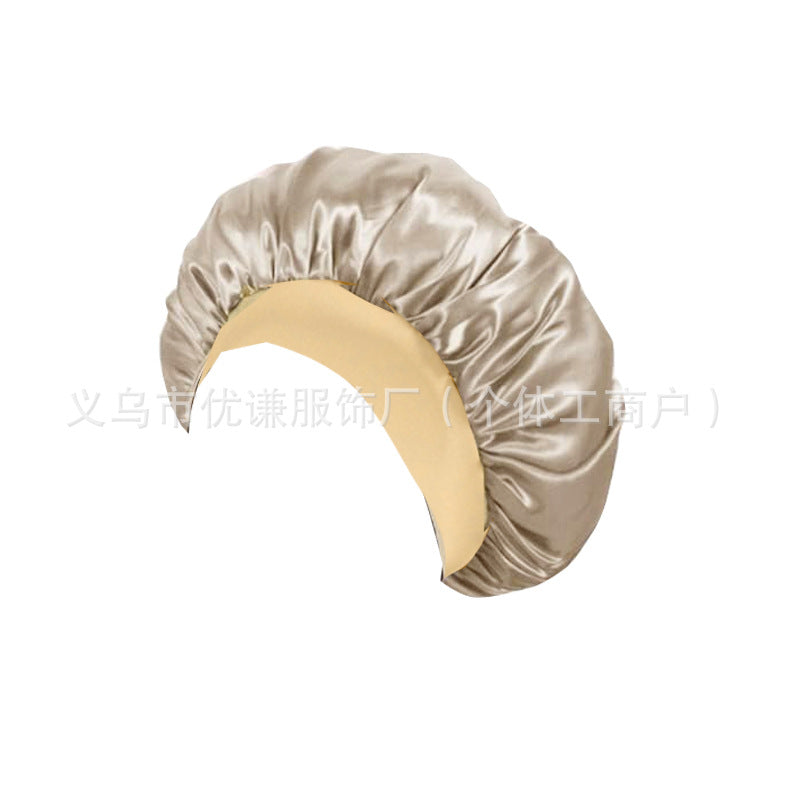 Satin Hair Care Bonnet – Elastic Nightcap for Sleeping & Shower