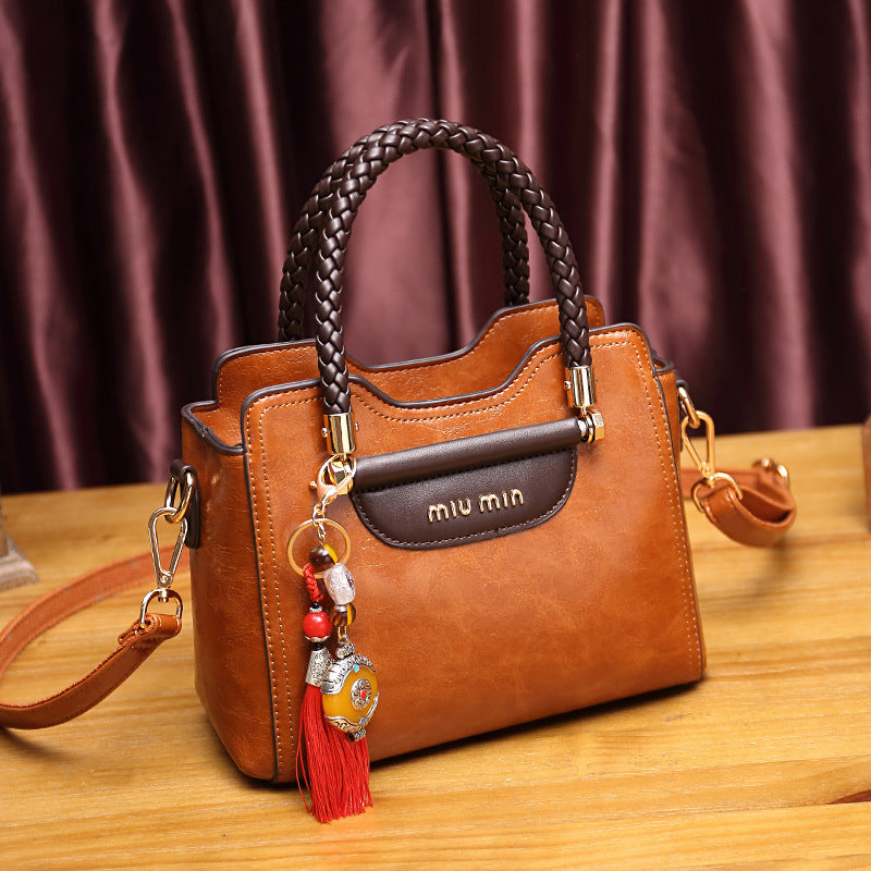 Genuine Leather Women’s Bag – 2025 Trendy Versatile Cowhide Crossbody & Shoulder Handbag