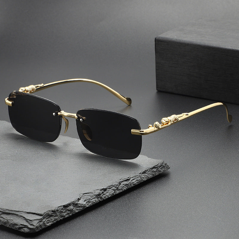 High-Grade Frameless Slim Sunglasses – Men’s Fashion Retro Street Style
