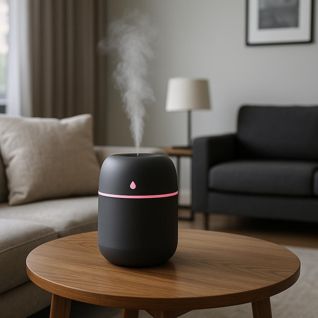 USB Air Humidifier with LED Night Light - Silent & Portable