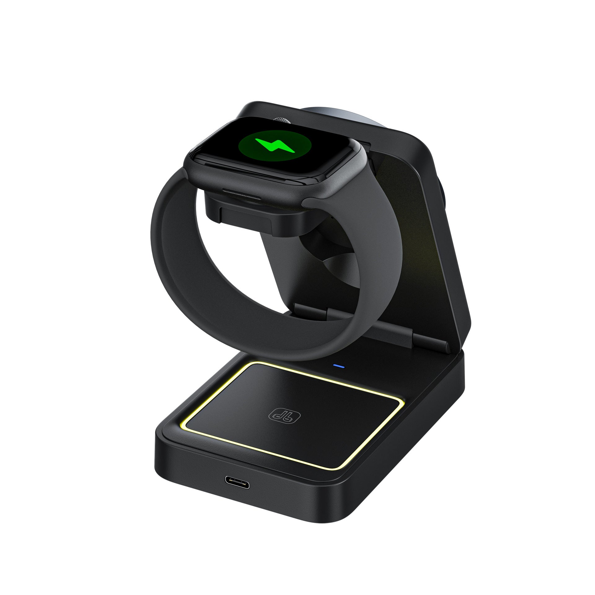 Magnetic 3-in-1 Wireless Fast Charging Stand – 15W Foldable Phone Holder